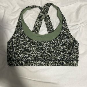 Lululemon Green Patterned Women's Sports Bra